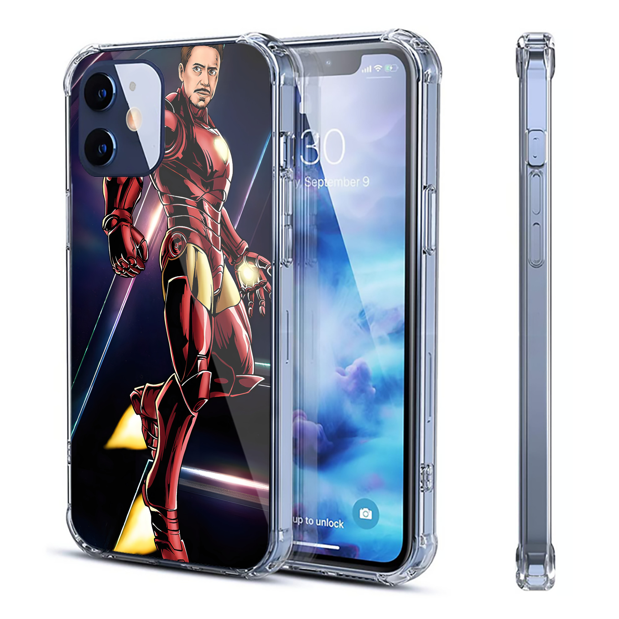 （画像用） アベンジャーズ The Avengers 【iPhone 12シリーズ対応】透明スマホケース（クリアソフトケース）